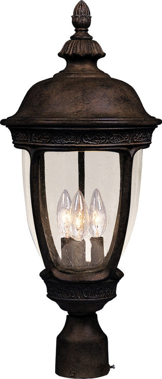 Maxim Knob Hill Cast 3-Light Outdoor Post Lantern Sienna - 3461CDSE