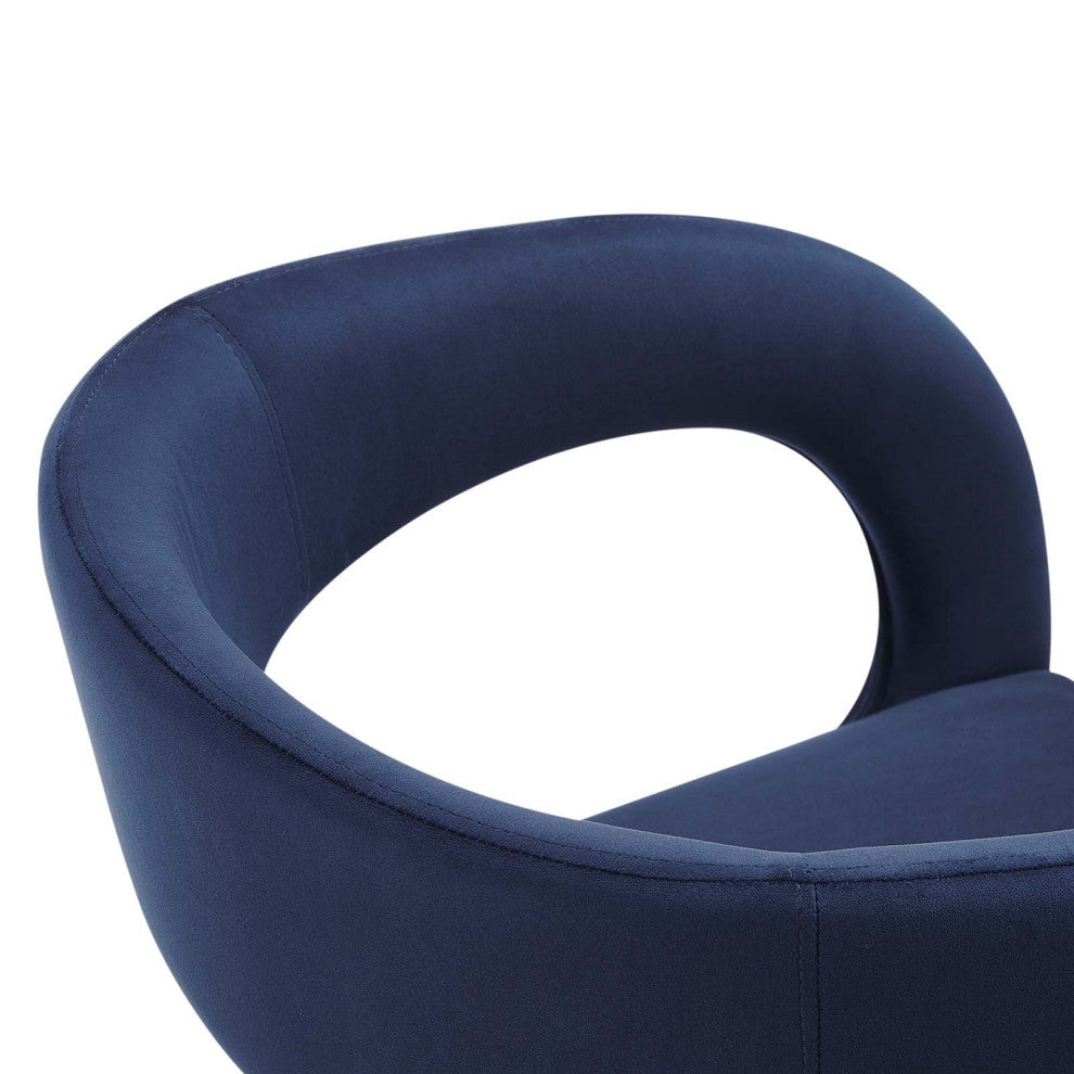 Pinnacle Performance Velvet Dining Chair Set of 2, Midnight Blue