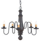 Medium Norfolk Chandelier in Hartford colors, Black Over Red