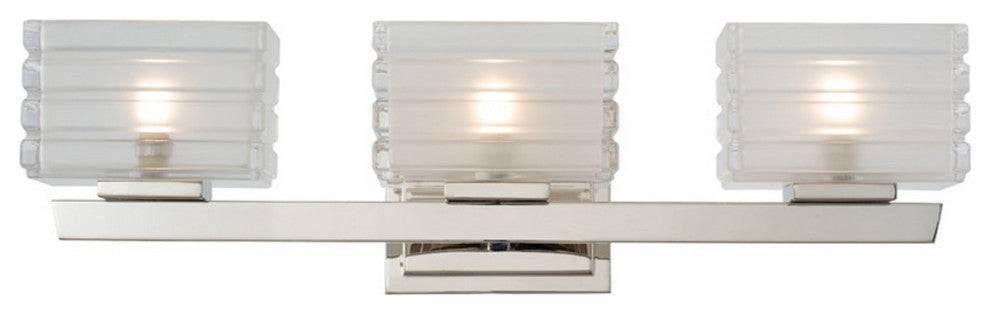 Victoria 23x7" 3 Light Wall Light, Polished Nickel