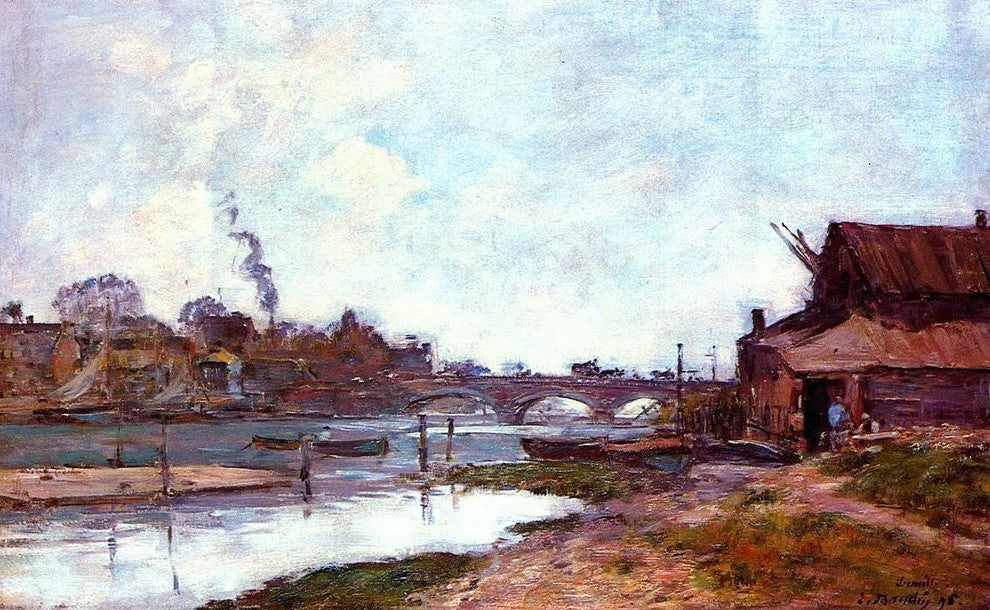 Eugene-Louis Boudin Bridge on the River Touques at Deauville Wall Decal