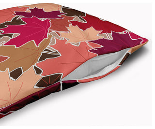 Leaf Pile Accent Pillow With Removable Insert, Fuschia, 20"x20"