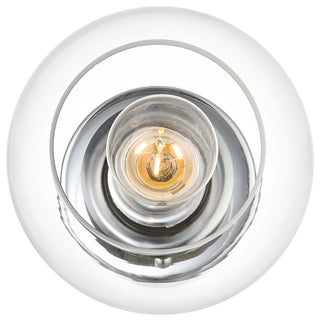 1 Light Chrome And Clear Bath Sconce