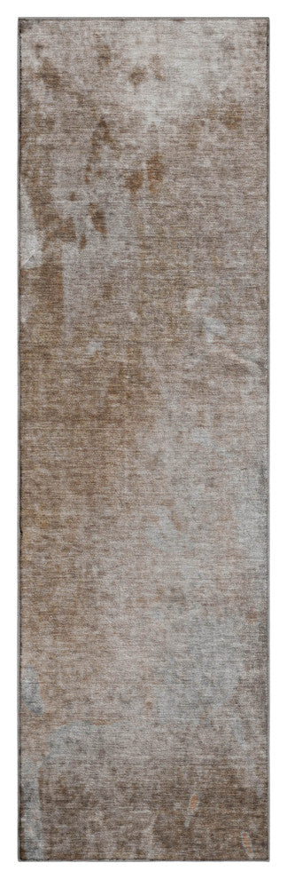 Premium Machine Washable Mayfield AMF562 Mocha 2'3" x 7'6" Runner Rug