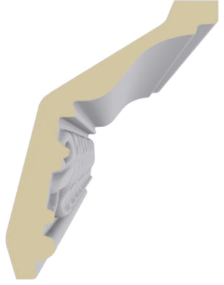 3 1/8"Hx2 3/8"Px3 7/8"Fx96 1/4"L, 2" Repeat, Irwin Crown Moulding