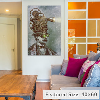 "The Projectionist" by Eric Fan, 26x18x1.5