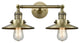 Railroad 2-Light Bath Vanity-Light, Antique Brass, Antique Brass