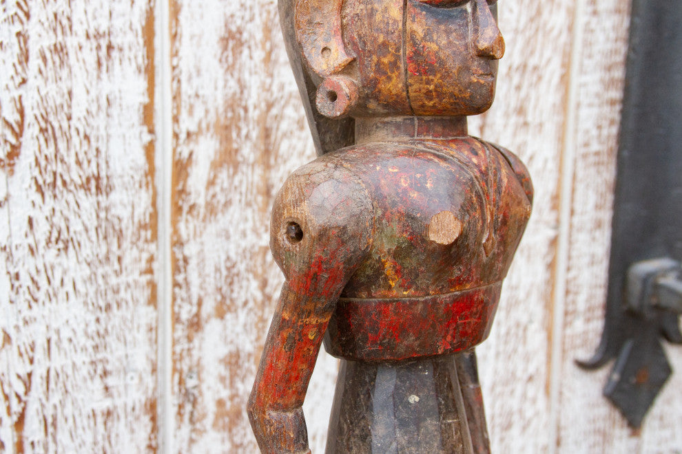 Antique Indian Goddess Wooden Statue