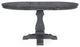 Zentner French Country Wood and Cane 5-Piece Expandable Dining Set, Black/Gray/Gray