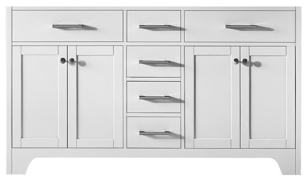 60" Double Sink Bathroom Vanity Base