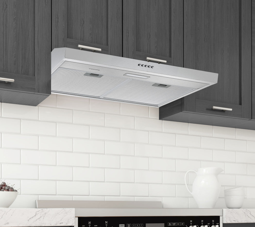 Ancona 30" Convertible Under Cabinet Range Hood, Stainless Steel