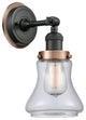 INNOVATIONS LIGHTING 203BK-BPAC-HRAC-G192 Bellmont 1 Light Mixed Metals Sconce