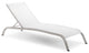 Savannah Outdoor Patio Mesh Chaise Outdoor Patio Lounge Chair White