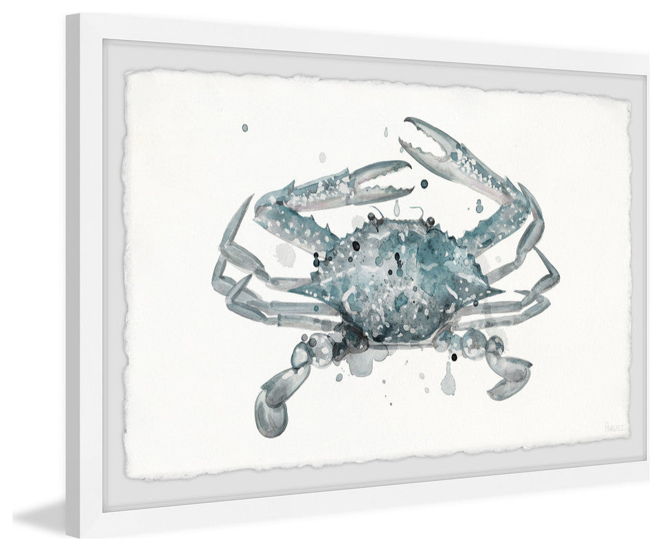 "Crab Madness" Framed Painting Print, 36"x24"