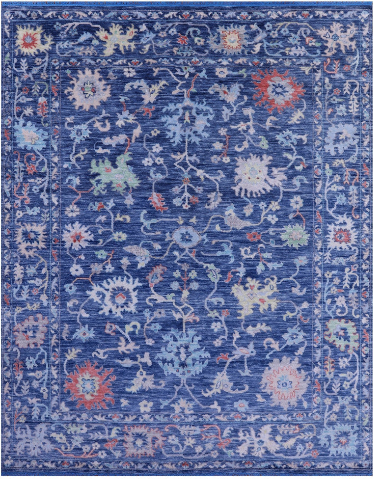 Hand-Knotted Turkish Oushak Wool Rug 9' 4" X 11' 10" - Q13311