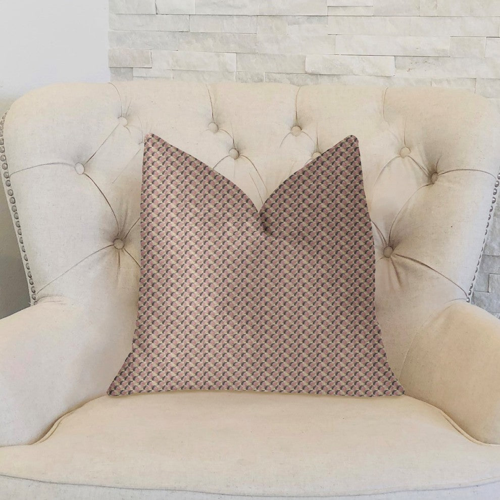 Ellie Pearl Pink and Ivory Luxury Throw Pillow, 20"x30" Queen