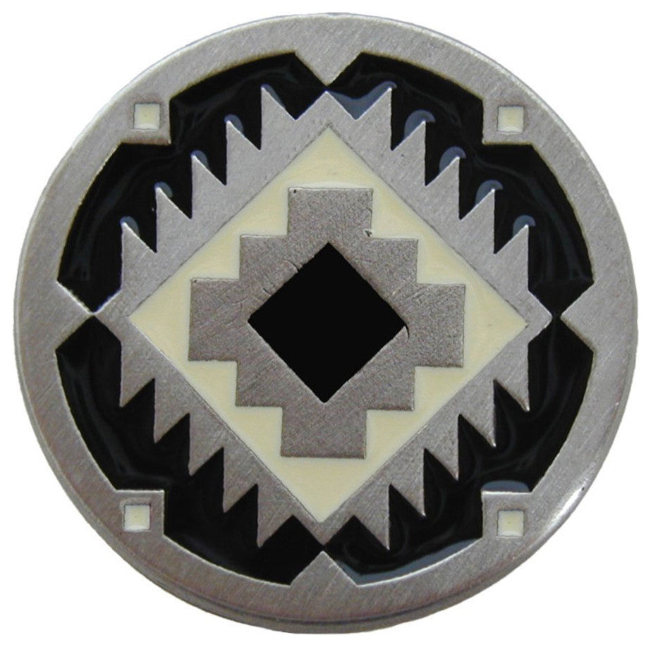 Southwest Treasure Knobs, Pewter With Cream-Black