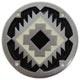 Southwest Treasure Knobs, Pewter With Cream-Black