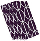 19"x19" Ovals Go Round, Geometric Print Napkins, Set of 4, Purple
