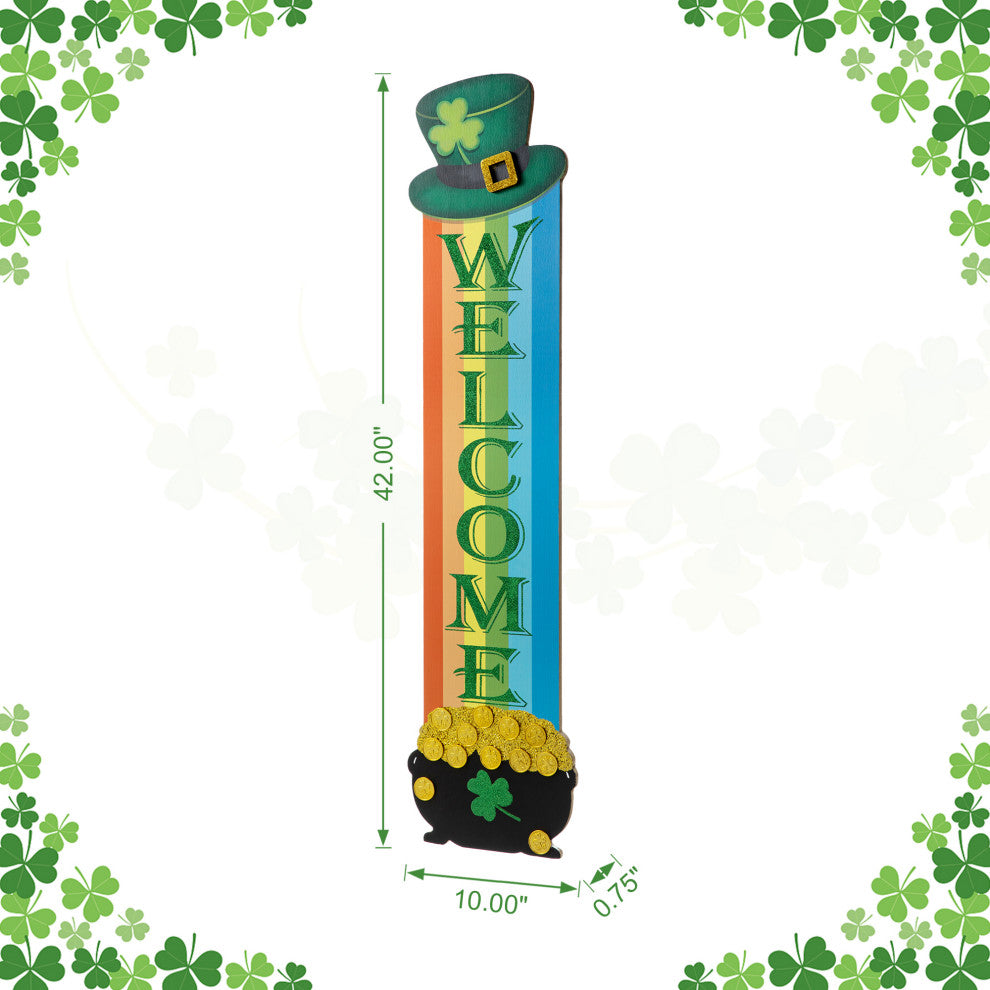 42"H St.Patrick's Wooden Porch Decor
