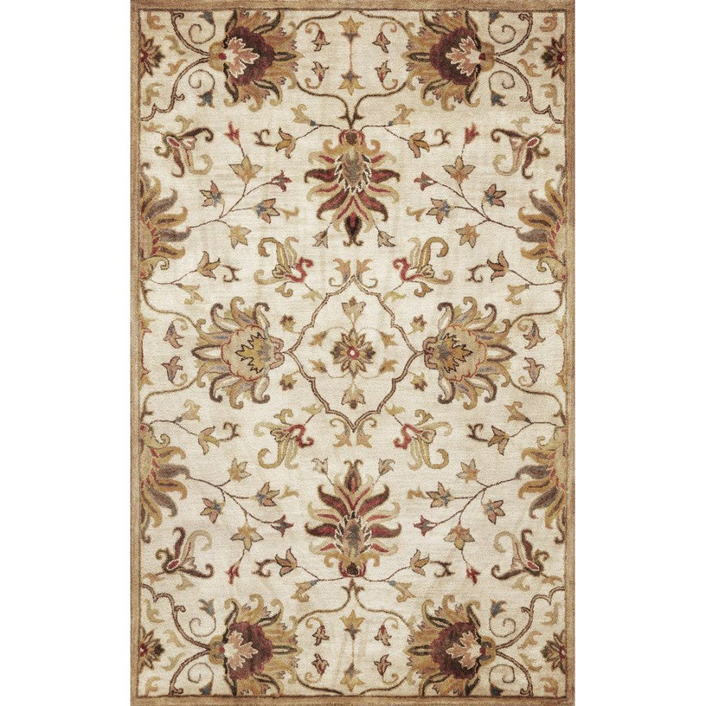 KAS Syriana 6012 Champagne Agra Area Rug, 5'x8'