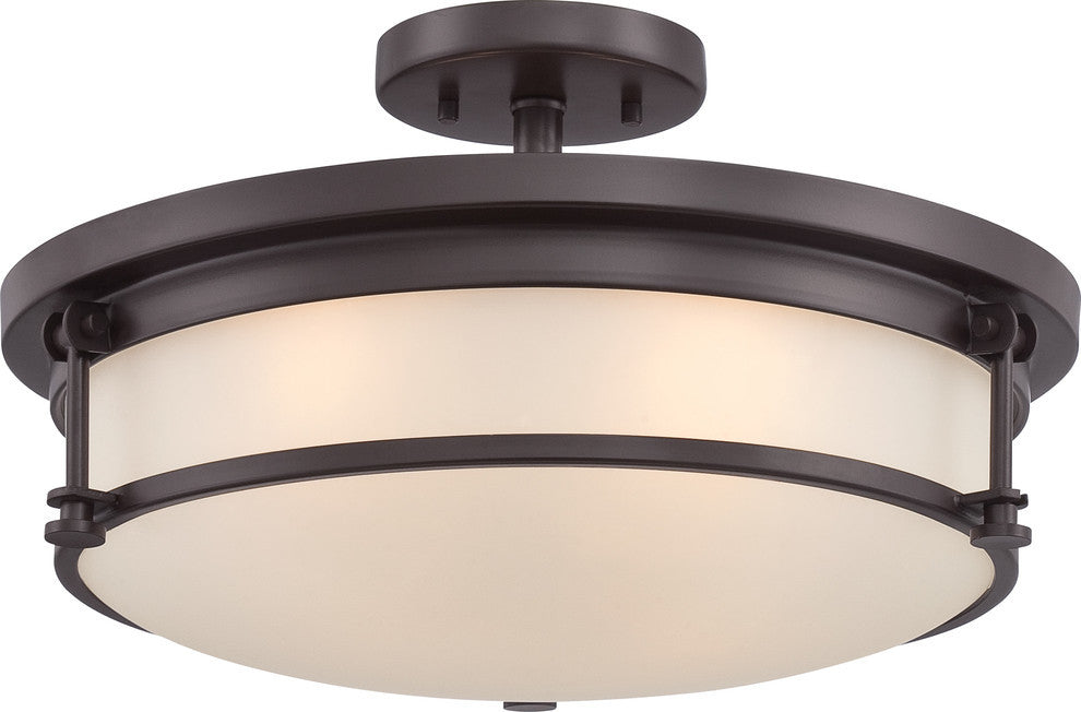 Quoizel SLR1716WT Four Light Semi-Flush Mount Sailor Western Bronze