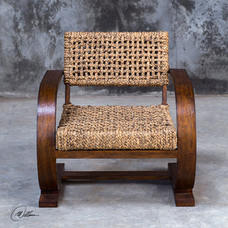 New Uttermost Rehema Natural Woven Accent Chair