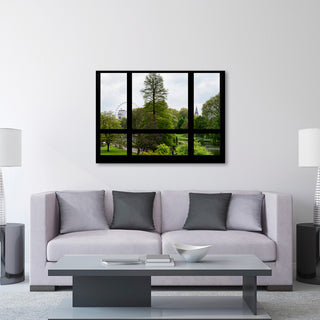 'Window View London Park 2' Canvas Art by Philippe Hugonnard
