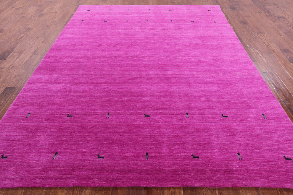 8' 0" X 10' 0" Persian Gabbeh Handmade Wool Rug - Q15056