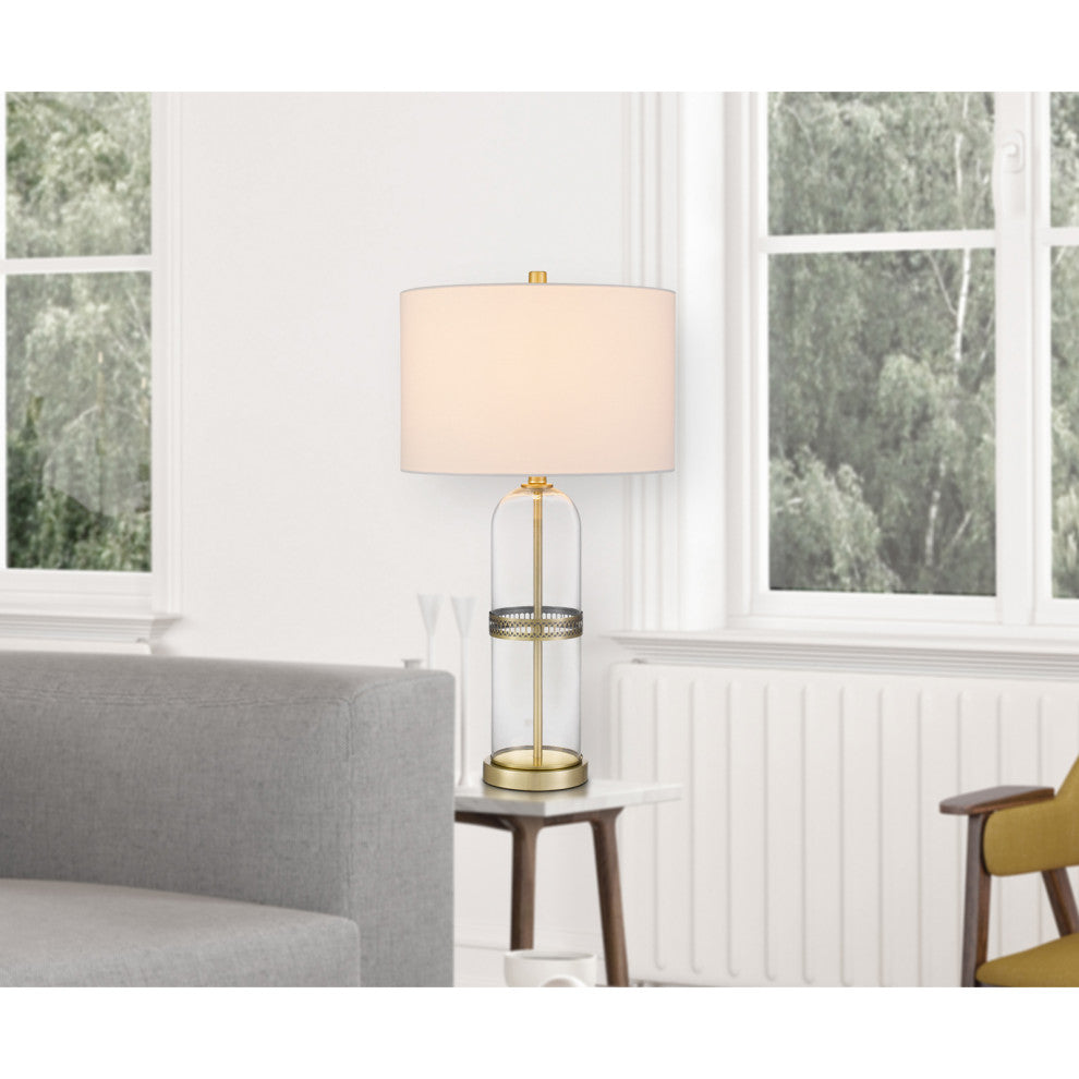 Lenoir 28" Height Antique Glass Table Lamp
