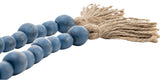 Wood, 25" Bead Garland, Blue