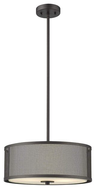 CHLOE Lighting JULIANA 3-Light Rubbed Bronze Ceiling Pendant 16"