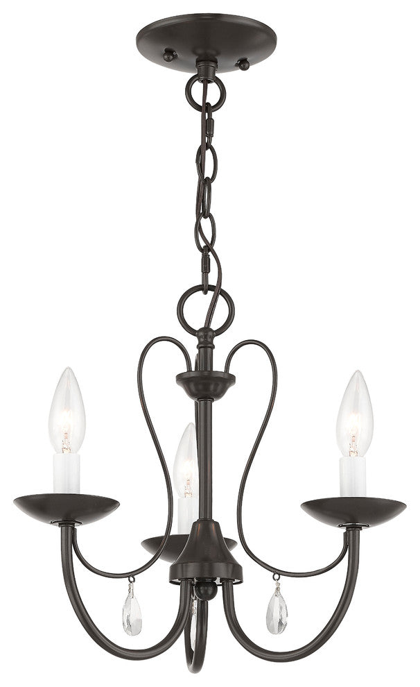 Mirabella 3-Light Chandelier, English Bronze