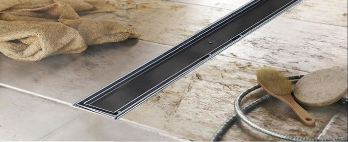 Linear Shower Drain, Tile Insert Design By Serene Drains, 35"