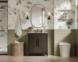 Home Living 30" Single Bathroom Vanity, Mocha Brown