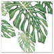 Green Tropical Leaves 12x12 Canvas Wall Art