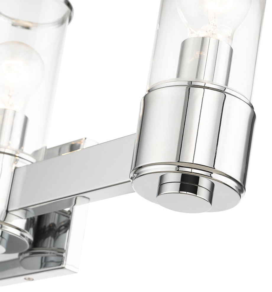 Livex Lighting Quincy 3-Light Polished Chrome Vanity Sconce