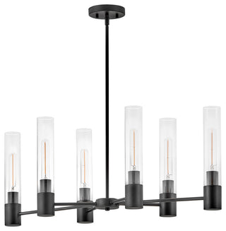Lark Shea Small Linear Chandelier, Black