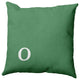 18"x18" Modern Monogram Decorative Throw Pillow, Sage