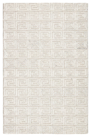 Jaipur Living Harkness Handmade Geometric White/Gray Area Rug, 5'x8'