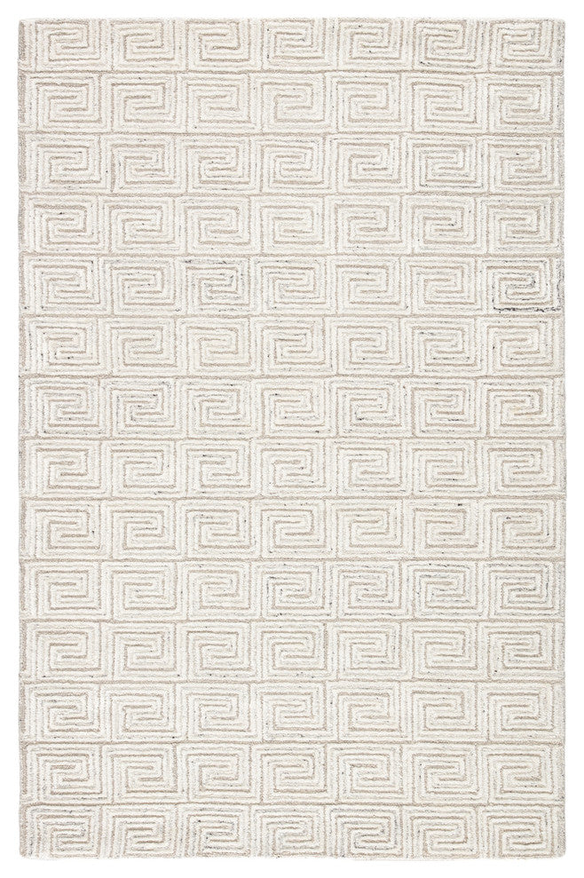 Jaipur Living Harkness Handmade Geometric White/Gray Area Rug, 5'x8'
