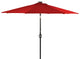 7'' Solar LED Patio Umbrella Red