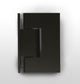 78"x69.75" Frameless Shower Door Wall Hinge, Matte Black