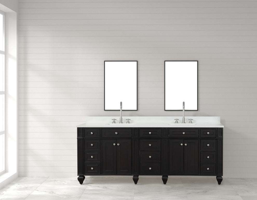 Winston Traditional Espresso 84" Double Vanity