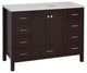 Kitchen Bath Collection Horizon 48" Bathroom Vanity, Chocolate, Engineered White