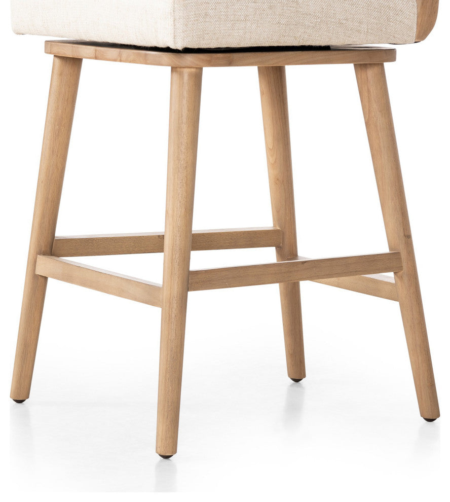 Cardell Swivel Stool Essence Natural, Washed Natural Parawood, Counter