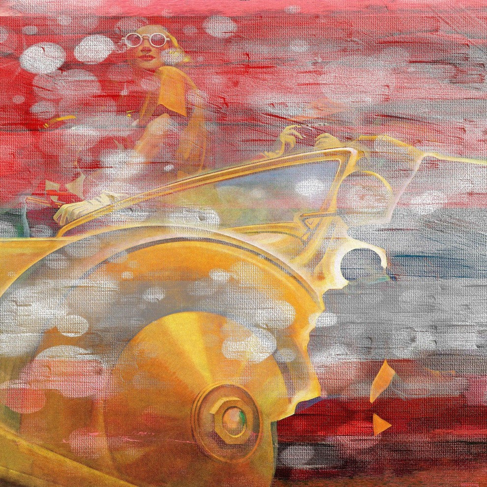 "Yellow Ride" Print on Canvas, 48"x48"