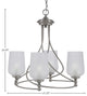 Capri 4-Light Chandelier, Brushed Nickel/Clear Textured