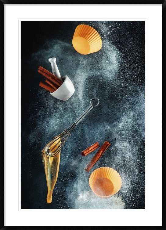 "Kitchen Mess: Cinnamon Cupcake" Framed Digital Print by Dina Belenko, 32x44"