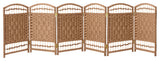 2 ft. Short Fiber Weave Room Divider Natural 6 Panels